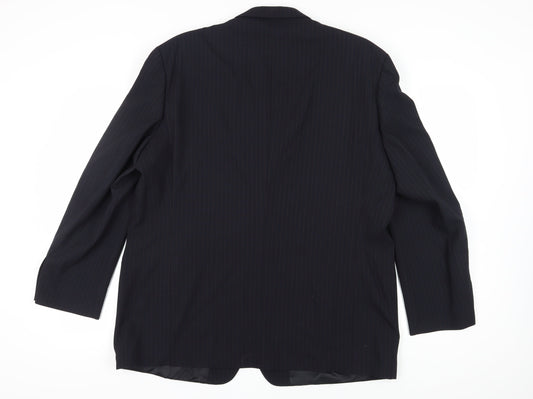 Pierre Cardin Men's Blue Striped Blazer 48R Classic Fit