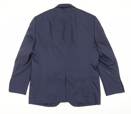 Jaeger Men's Blue 42S Suit Jacket, Single-Breasted