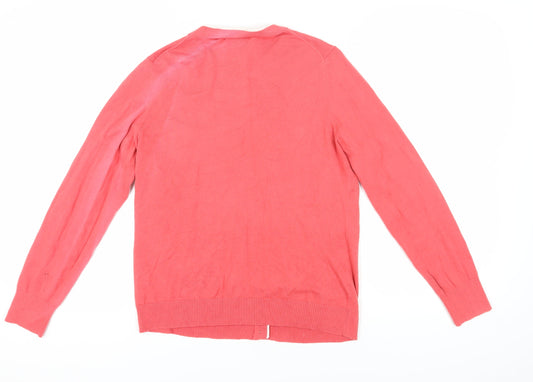 Banana Republic Women's Pink Cardigan L V-Neck