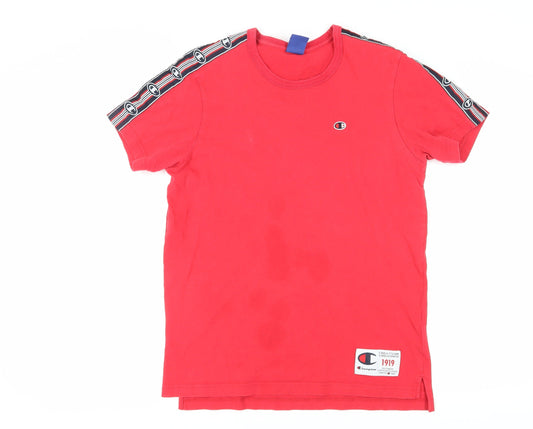 Mens UK Size S Champion Red Cotton T-Shirt