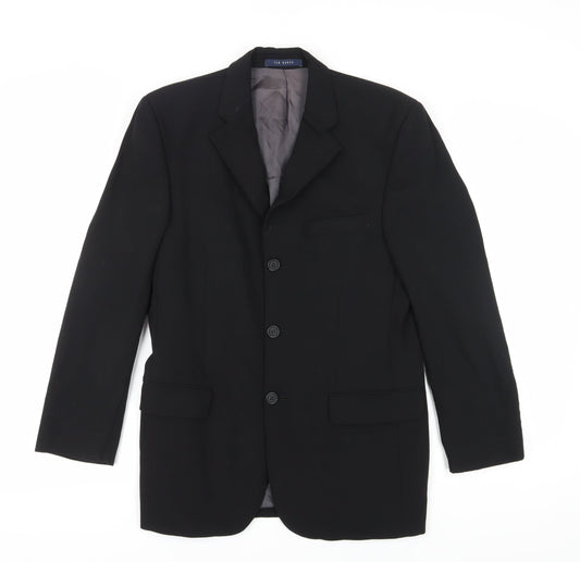 Ted Baker Men's Black Wool Suit Jacket 36 R Formal