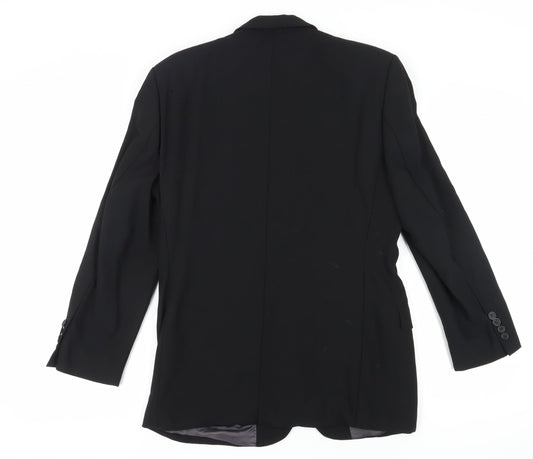 Ted Baker Men's Black Wool Suit Jacket 36 R Formal