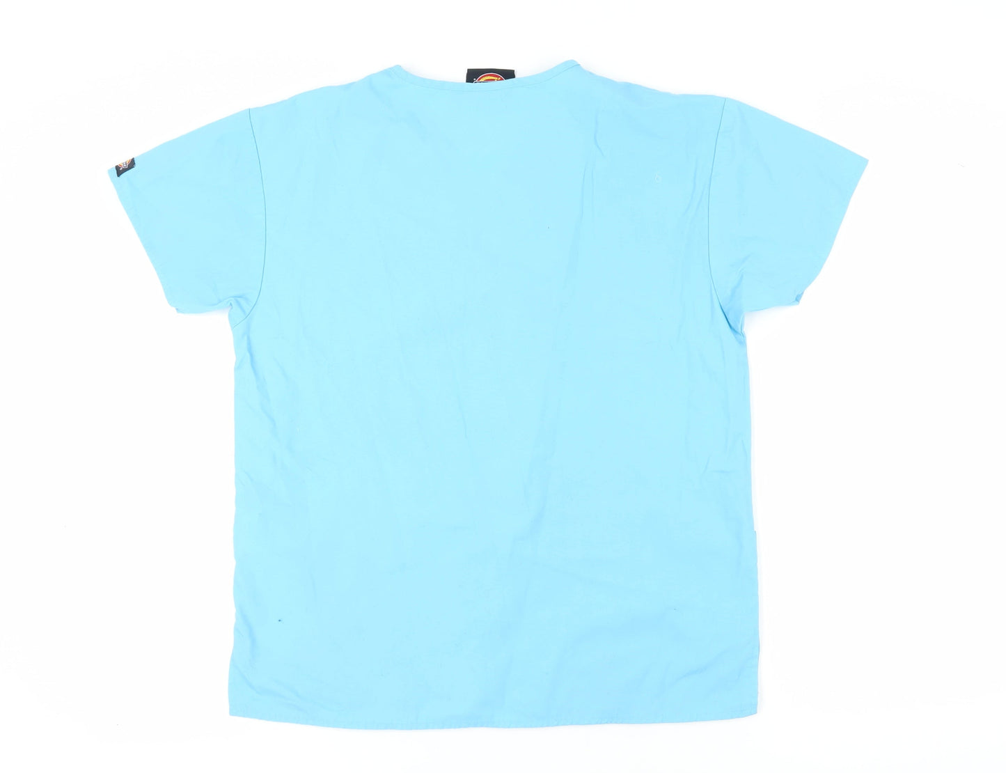 Dickies Unisex Blue S V-Neck T-Shirt, Casual, Regular Fit