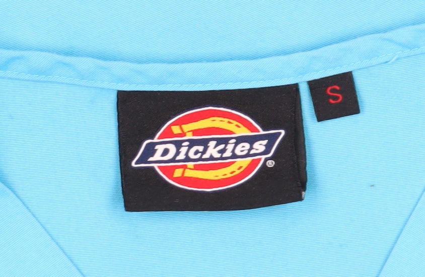 Dickies Unisex Blue S V-Neck T-Shirt, Casual, Regular Fit