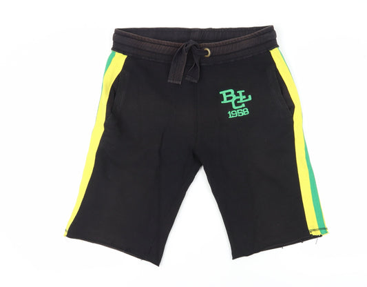 BE London Black Sweat Shorts - Medium, Drawstring, Casual