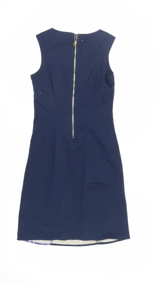 Joules Women's Blue Floral Sheath Dress Size 6