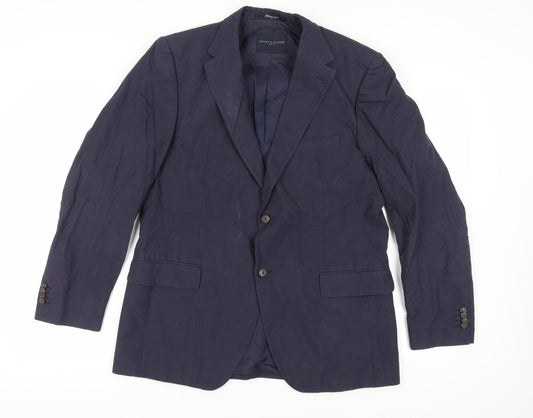 Tommy Hilfiger Men's Blue Striped Blazer UK Size 42