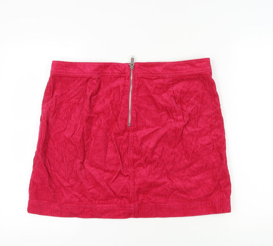 Marks and Spencer Women's Pink Corduroy Skirt Size 18