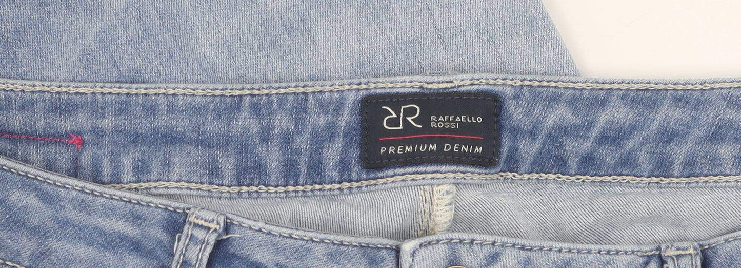 Raffaello Rossi Blue Skinny Distressed Jeans Size 18