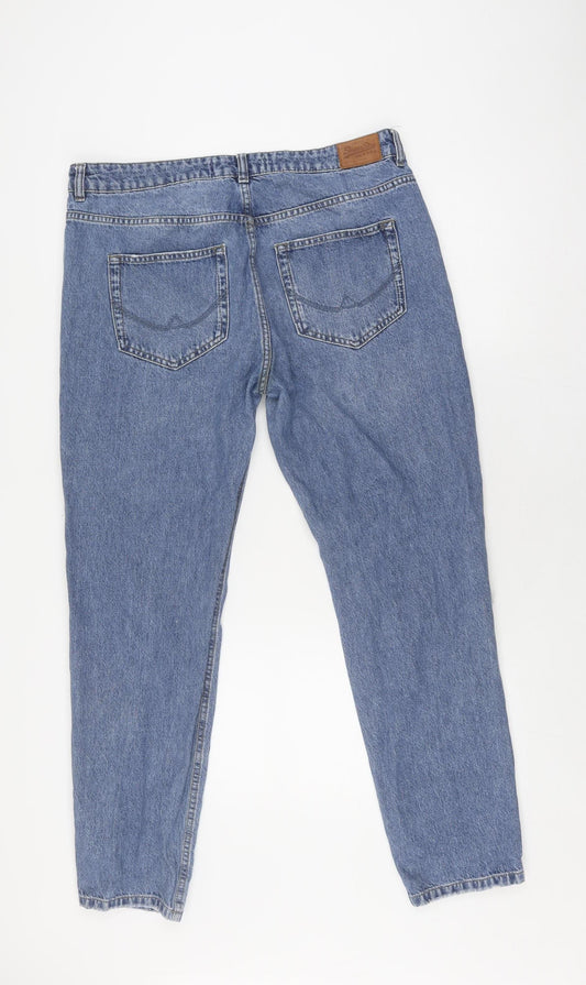 Superdry Women's Blue Boyfriend Jeans M Relaxed Fit