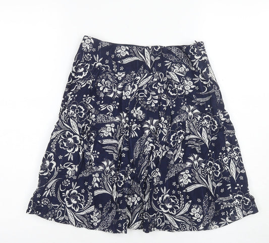 Fat Face Women's Blue Floral Skirt, Size 8