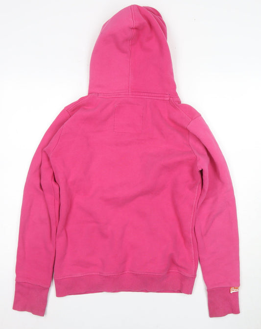 Superdry Women's Pink Logo Hoodie, M, Graphic Print, Casual