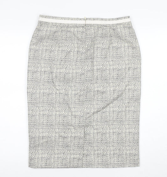 Boden Women's Multicoloured Check Pencil Skirt Size 10