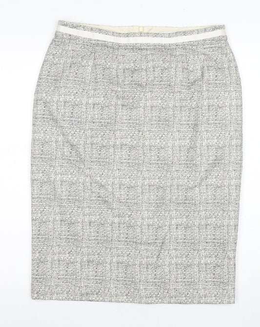 Boden Women's Multicoloured Check Pencil Skirt Size 10