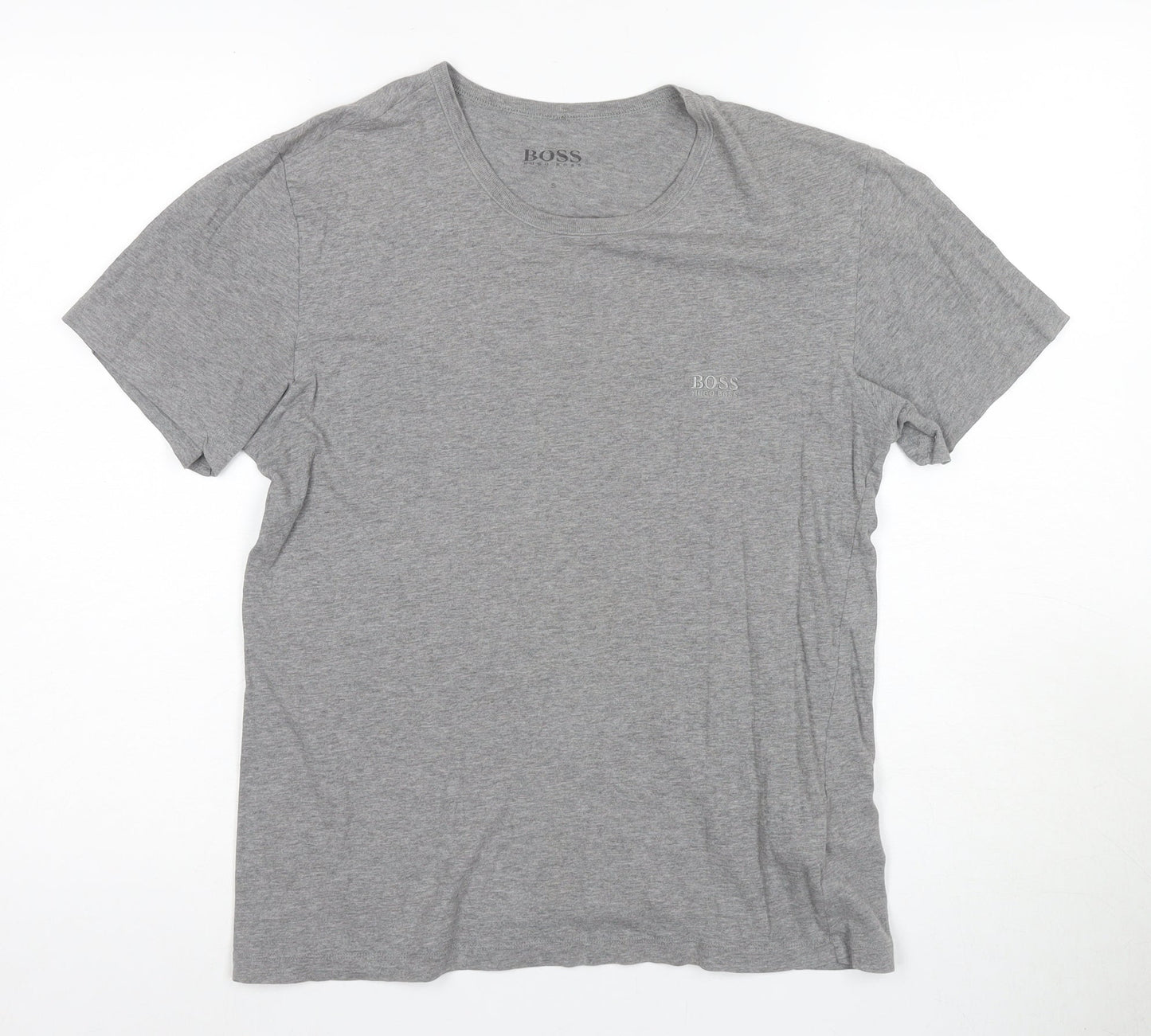Hugo Boss Men's Grey S Logo T-Shirt