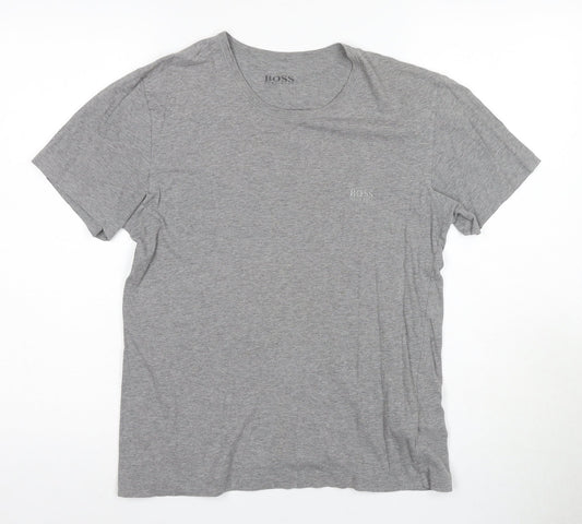 Hugo Boss Men's Grey S Logo T-Shirt