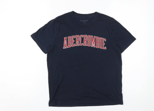 Abercrombie & Fitch Kids Black Crew Neck T-Shirt - Unisex 13-14 Years