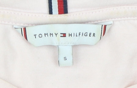 Tommy Hilfiger Women's Beige Crew Neck T-Shirt S