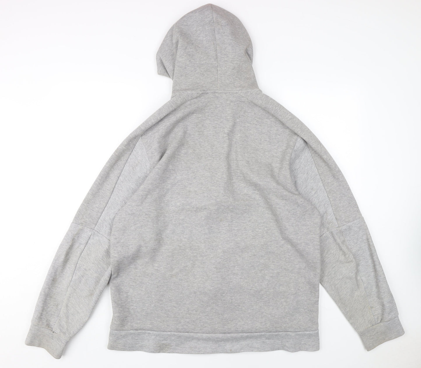 Adidas Men's Grey Full Zip Hoodie L