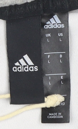 Adidas Men's Grey Full Zip Hoodie L
