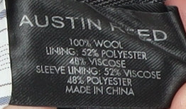 Austin Reed Men's Grey Suit Jacket, Size 44R, Formal Wear