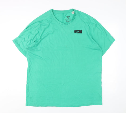Reebok Men's Green XL T-Shirt with Logo