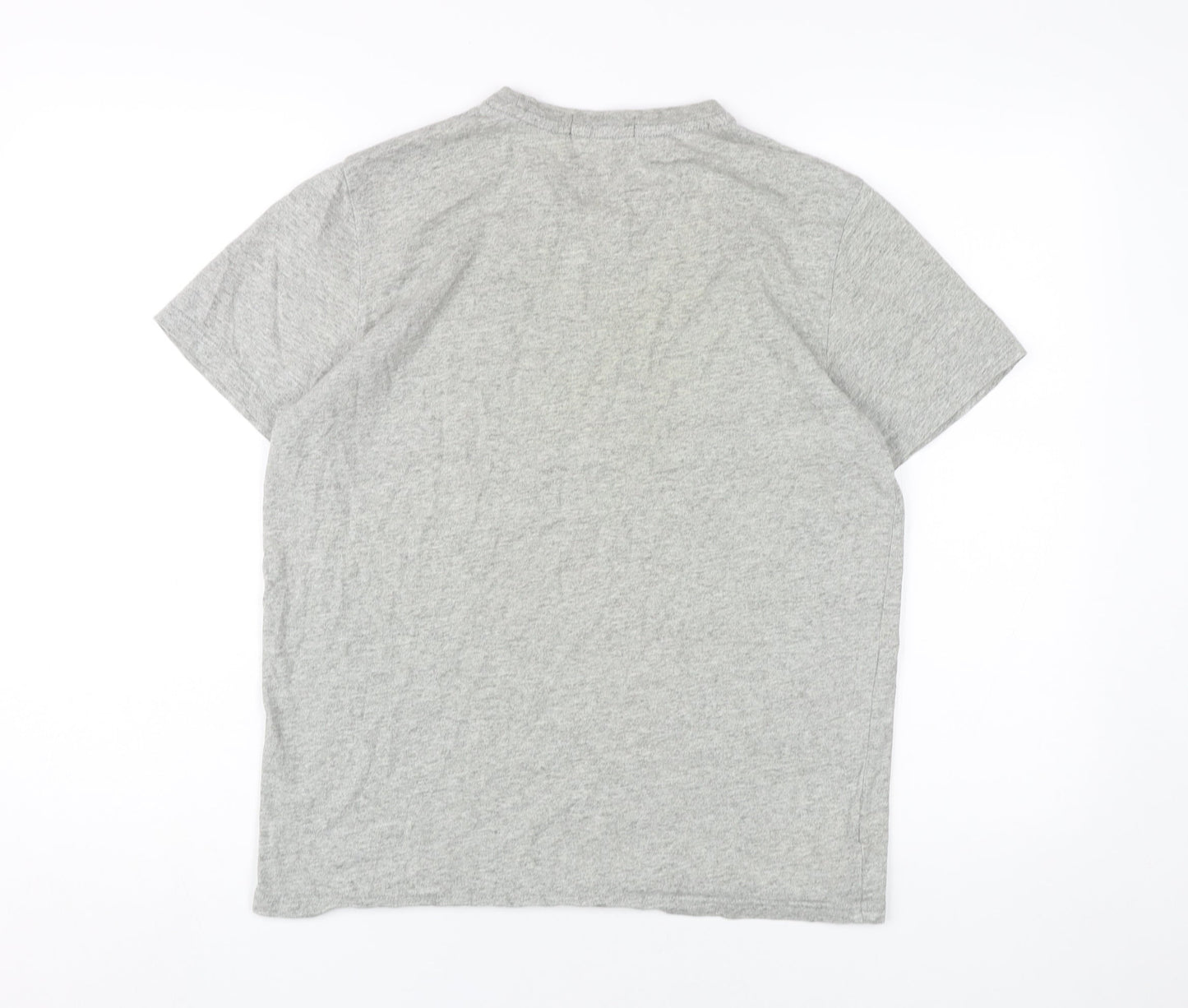 Fred Perry Men's Grey M Logo T-Shirt, Crew Neck