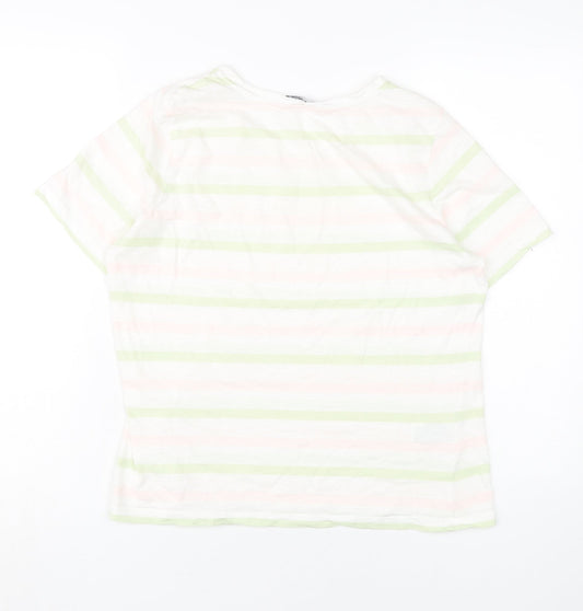 Womens UK Size 12 Laura Ashley Multicoloured 100% Cotton T-Shirt