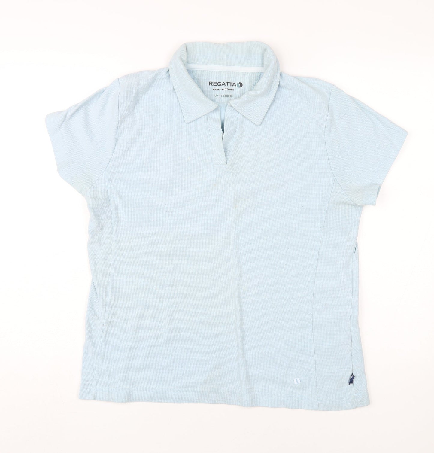 Regatta Women's Blue Polo Shirt, Size 14, Casual Fit