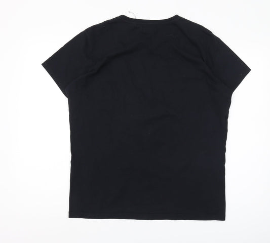 Diesel Men's Black Graphic Short Sleeve T-Shirt, L