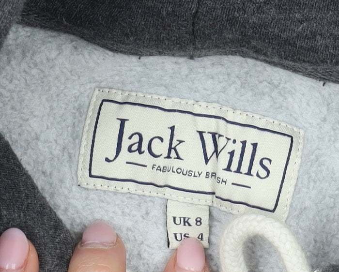 Jack Wills Women's Grey Pullover Hoodie Size 8