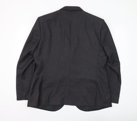 Moss London Men's Black Slim Fit Blazer 46S