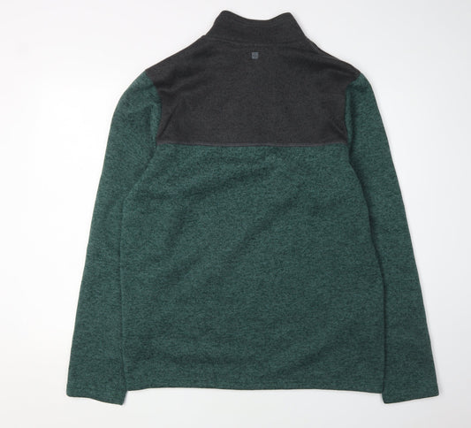 Mountain Warehouse Men's Green 1/4 Zip Sweatshirt L