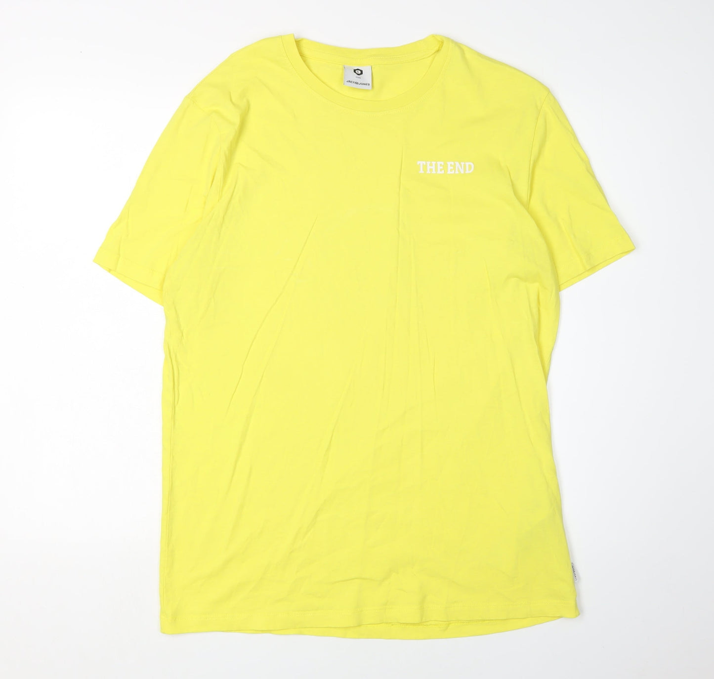 Jack & Jones Men's Yellow XL Crew Neck T-Shirt