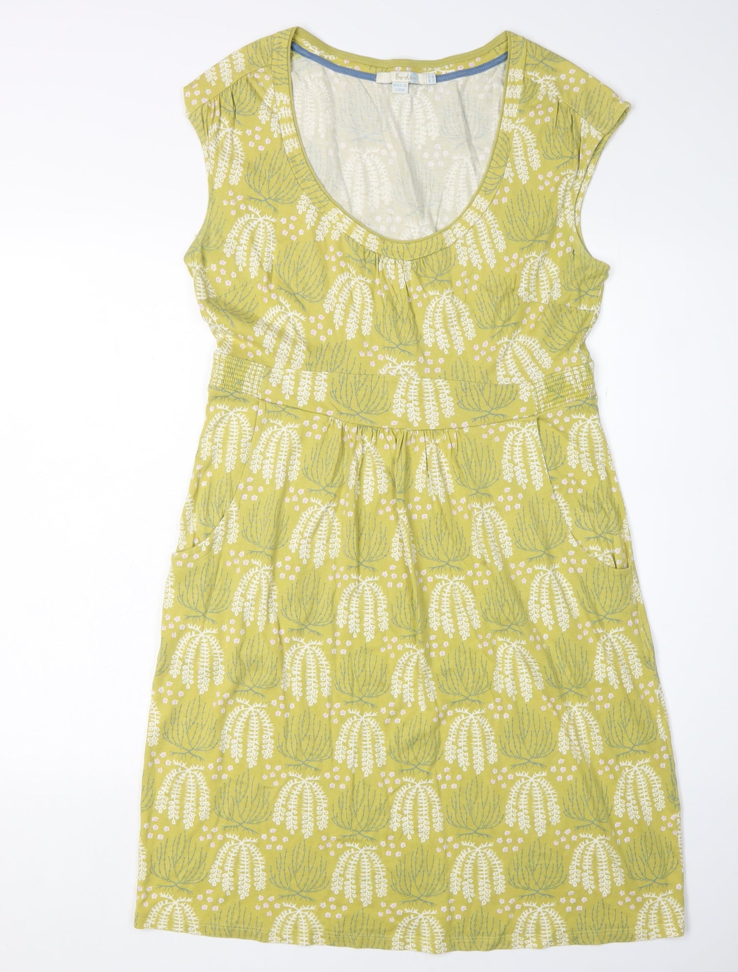 Boden Women's Green Floral Shift Dress Size 12