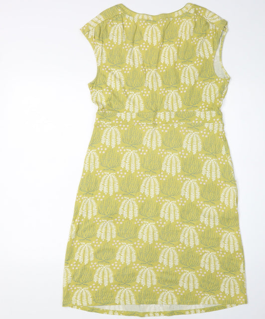 Boden Women's Green Floral Shift Dress Size 12