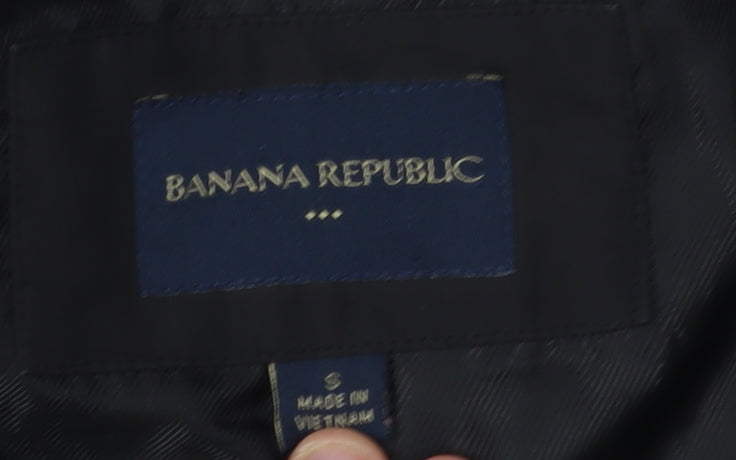 Banana Republic Men's Black Bomber Jacket S Windproof