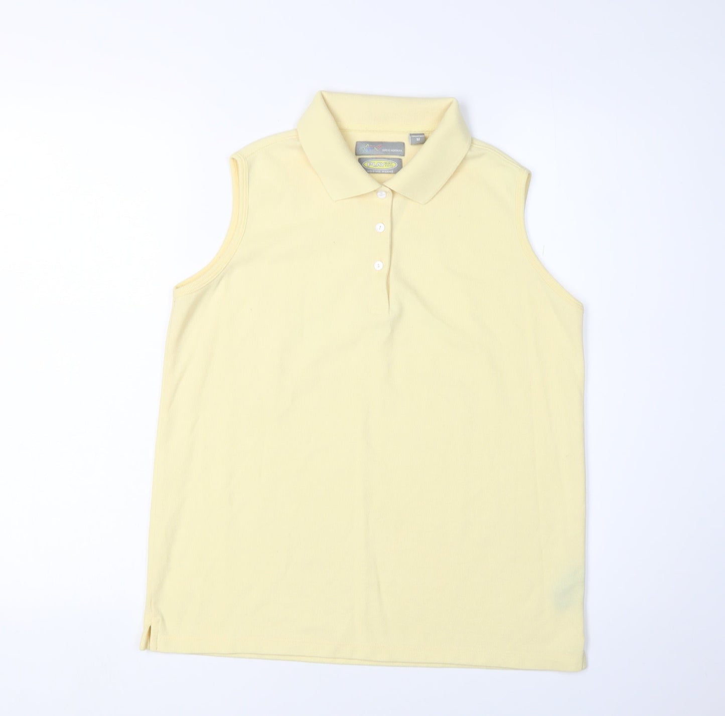 Greg Norman Yellow Sleeveless Polo Shirt for Women