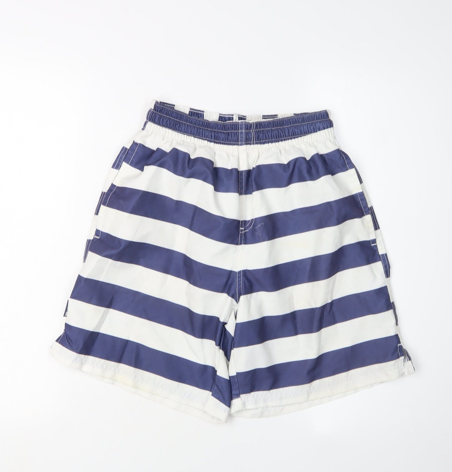 Trespass Men's Blue Striped Athletic Beach Shorts 2XS