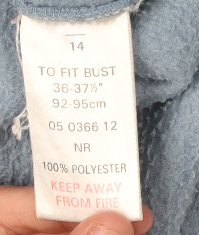 Peter Storm Women's Blue Fleece Pullover Sweatshirt, Size 14