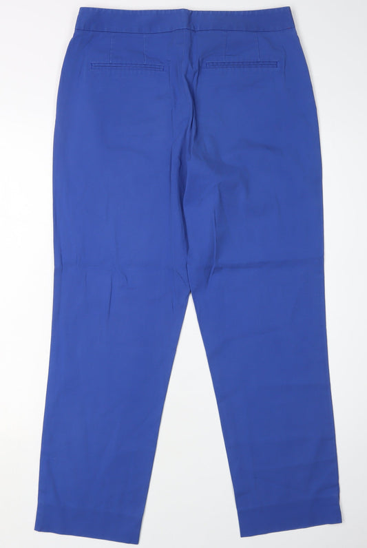 DKNY Women's Blue Smart Trousers, Size 8, Regular Fit