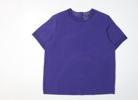 Womens UK Size 16 Alexon Purple Polyester Blouse