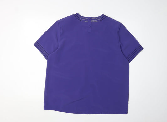 Womens UK Size 16 Alexon Purple Polyester Blouse
