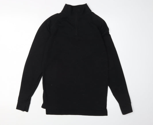 Trespass Men's Black 1/4 Zip Sweatshirt XS