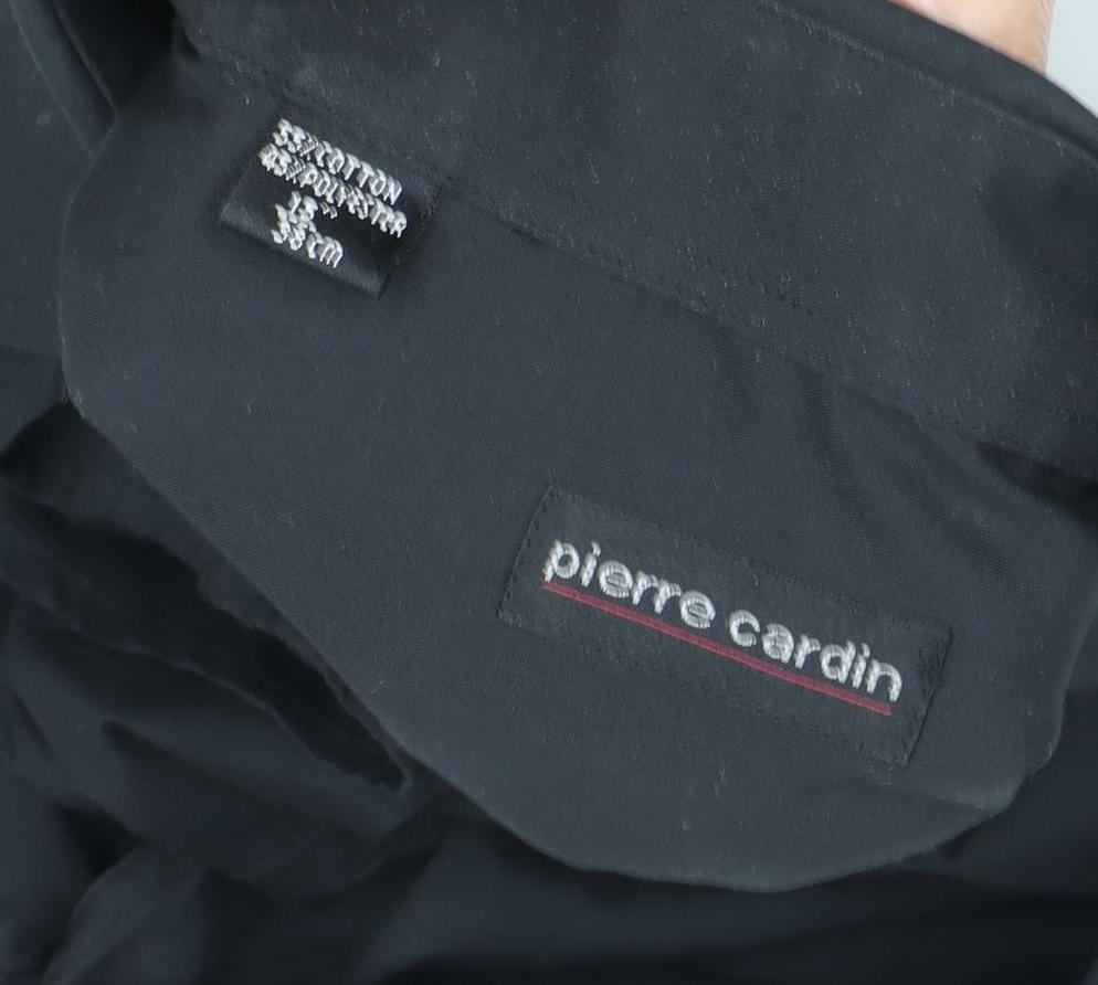 Pierre Cardin Men's Black Dress Shirt Size 15