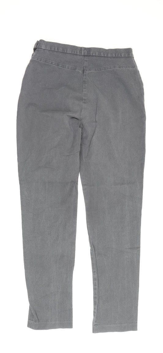 Racing Green Women's Grey Straight Trousers 14XL