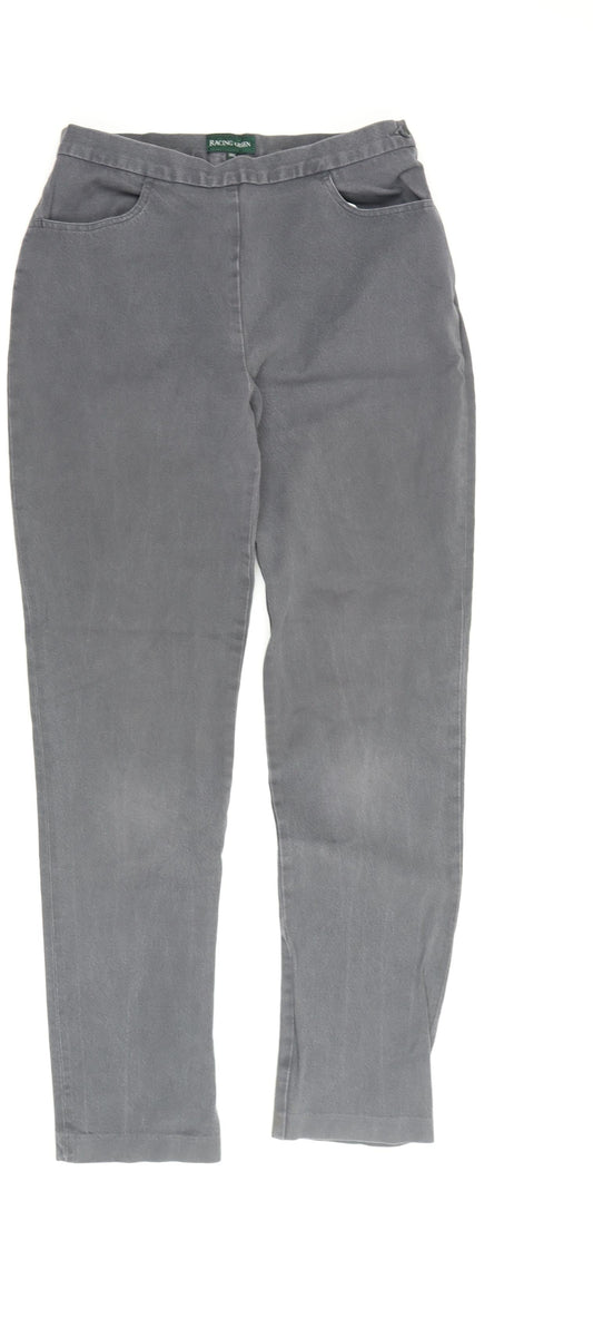Racing Green Women's Grey Straight Trousers 14XL