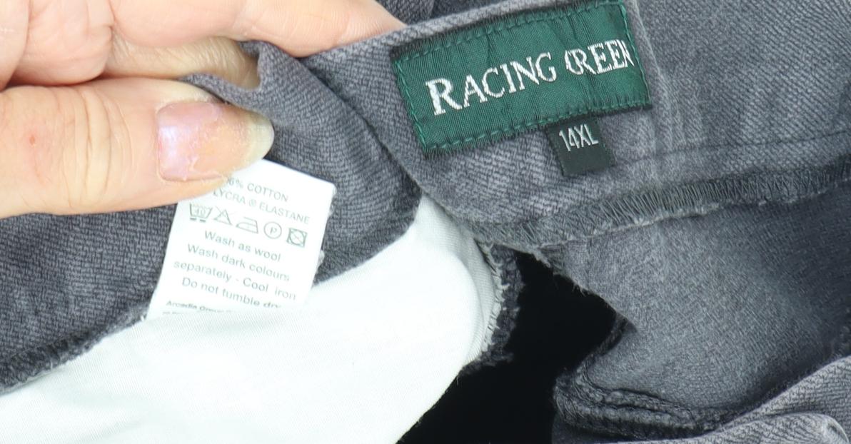 Racing Green Women's Grey Straight Trousers 14XL