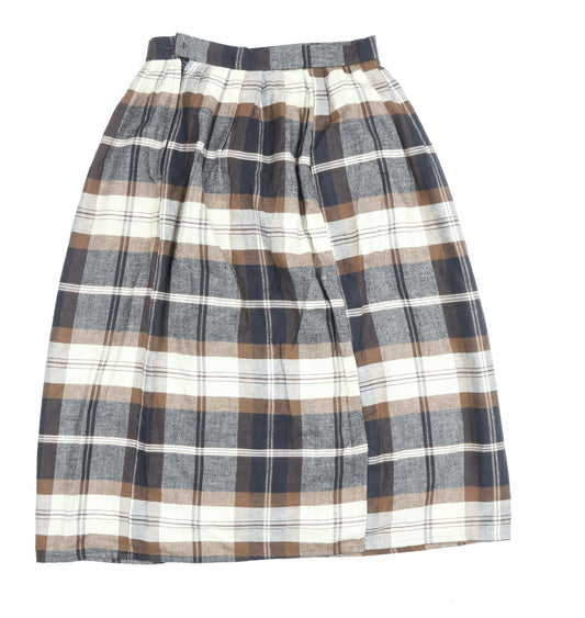 Cavalier Women's Plaid Midi Skirt - Size 12
