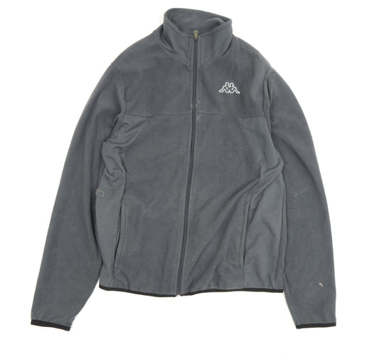 Kappa Men's Grey Fleece Windbreaker Jacket M